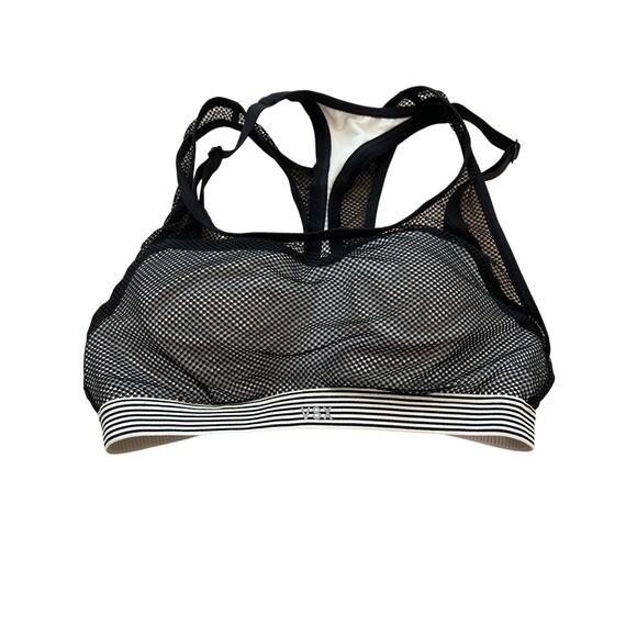 Victorias Secret Sport Women’s Activewear Bra Mesh Black and White Size 32b - Picture 1 of 4